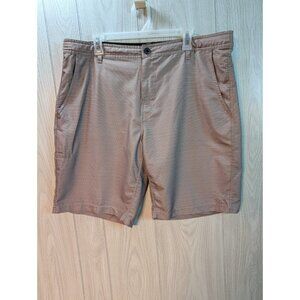 Da Hui Hybrid Shorts Men’s 38 Heather Brown Stretch Board Short Swim Golf Pocket